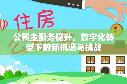 曹妃甸公积金服务提升，数字化转型下的新机遇与挑战