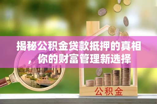 曹妃甸揭秘公积金贷款抵押的真相，你的财富管理新选择